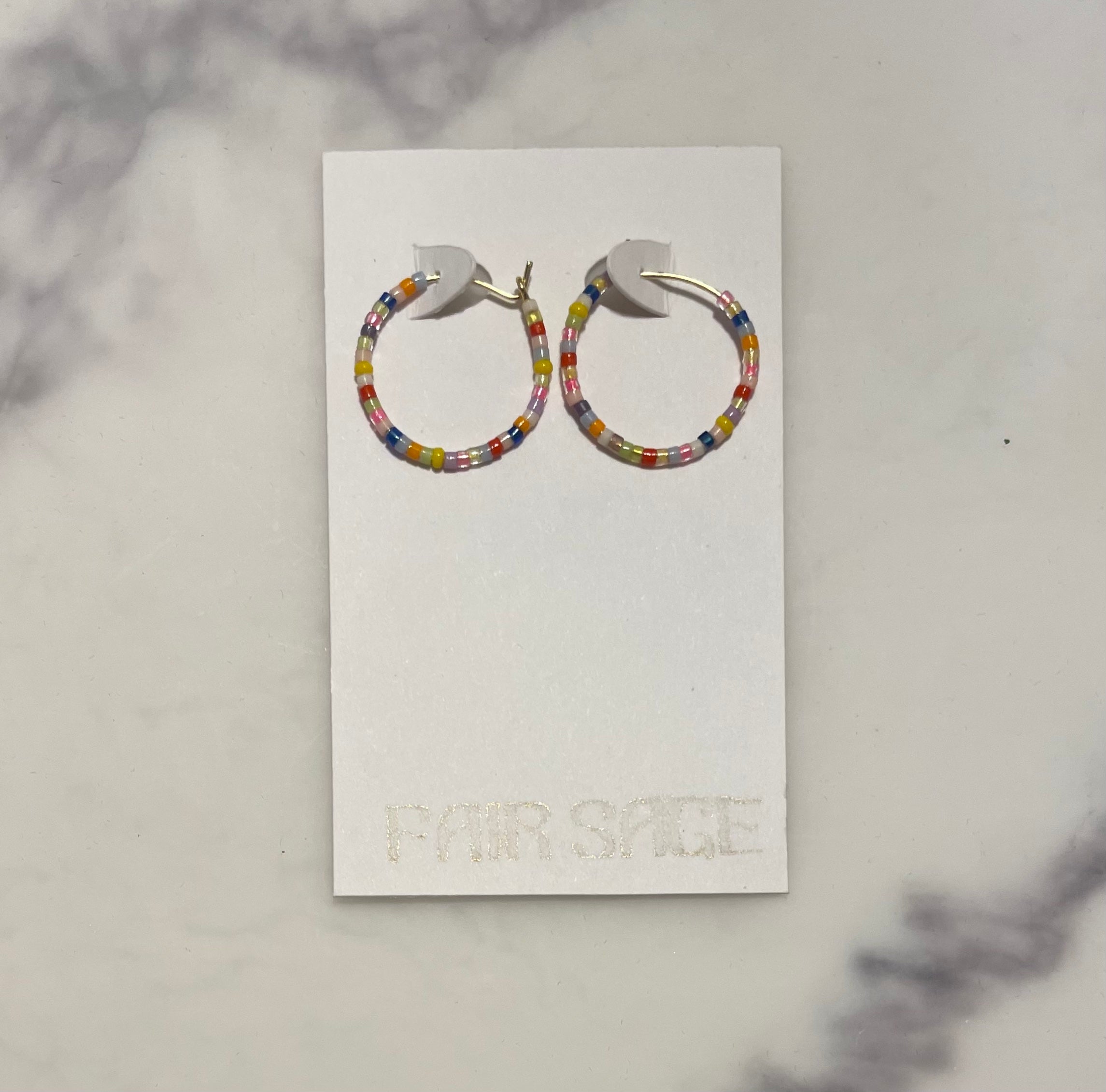 Up-Cycled Dark Pastel Hoop Earrings