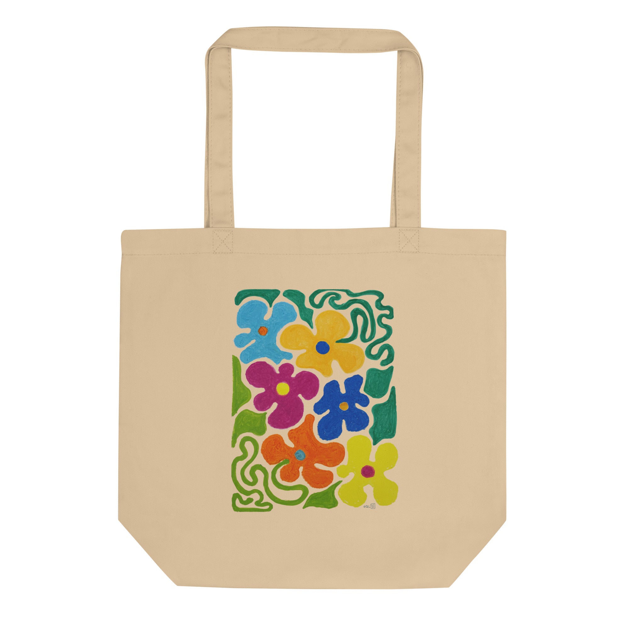 ★TOUT Y EST★ PRINTED TOTE BAG SAGE AC00743-SAGE FlowerpowerTote1_466d48a6-f807