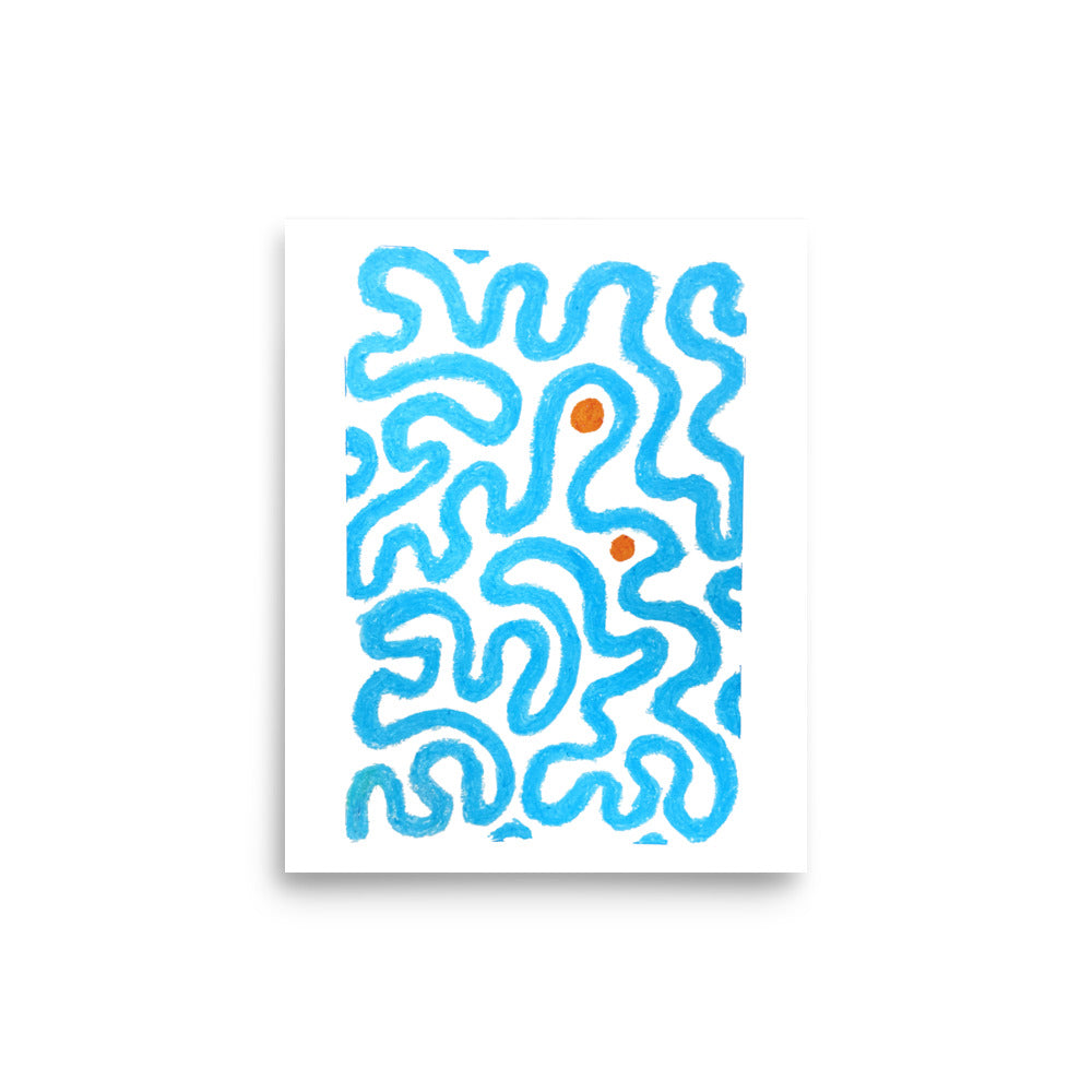 "River Of Life" - Oil Pastel Print