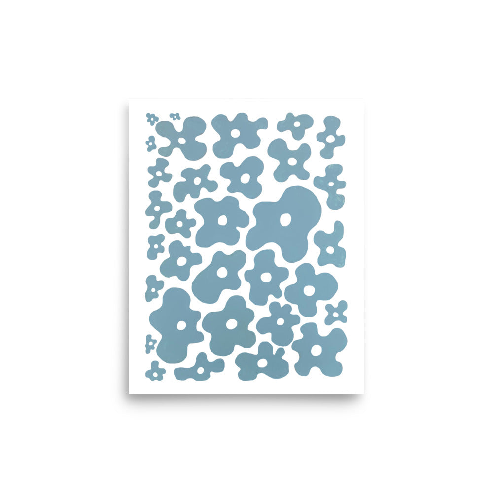 "Eggy Floral" - Oil Pastel Print