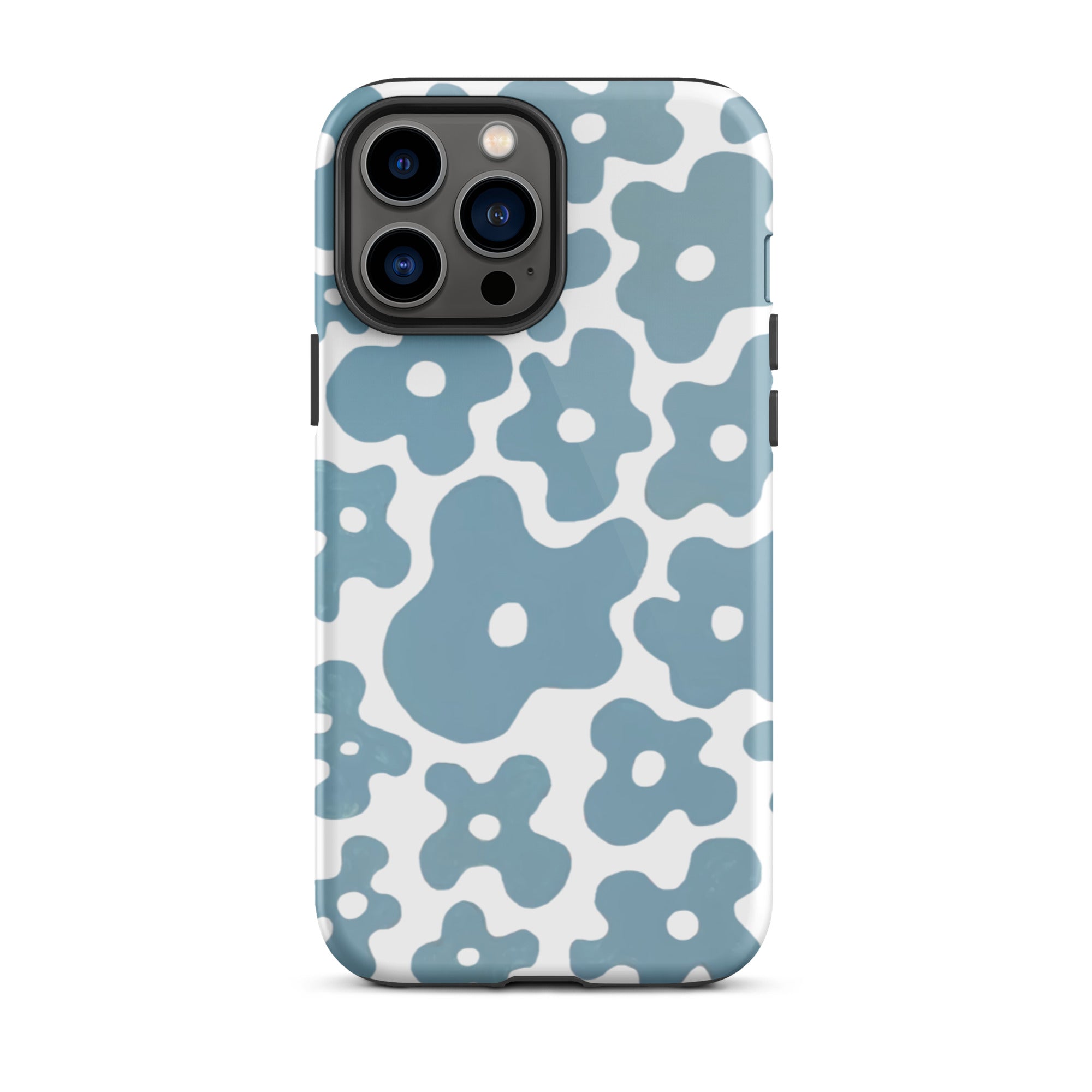 Blue Eggy Floral iPhone Case