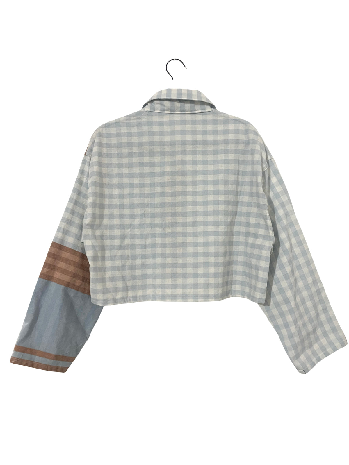 Gingham Cropped Button Up