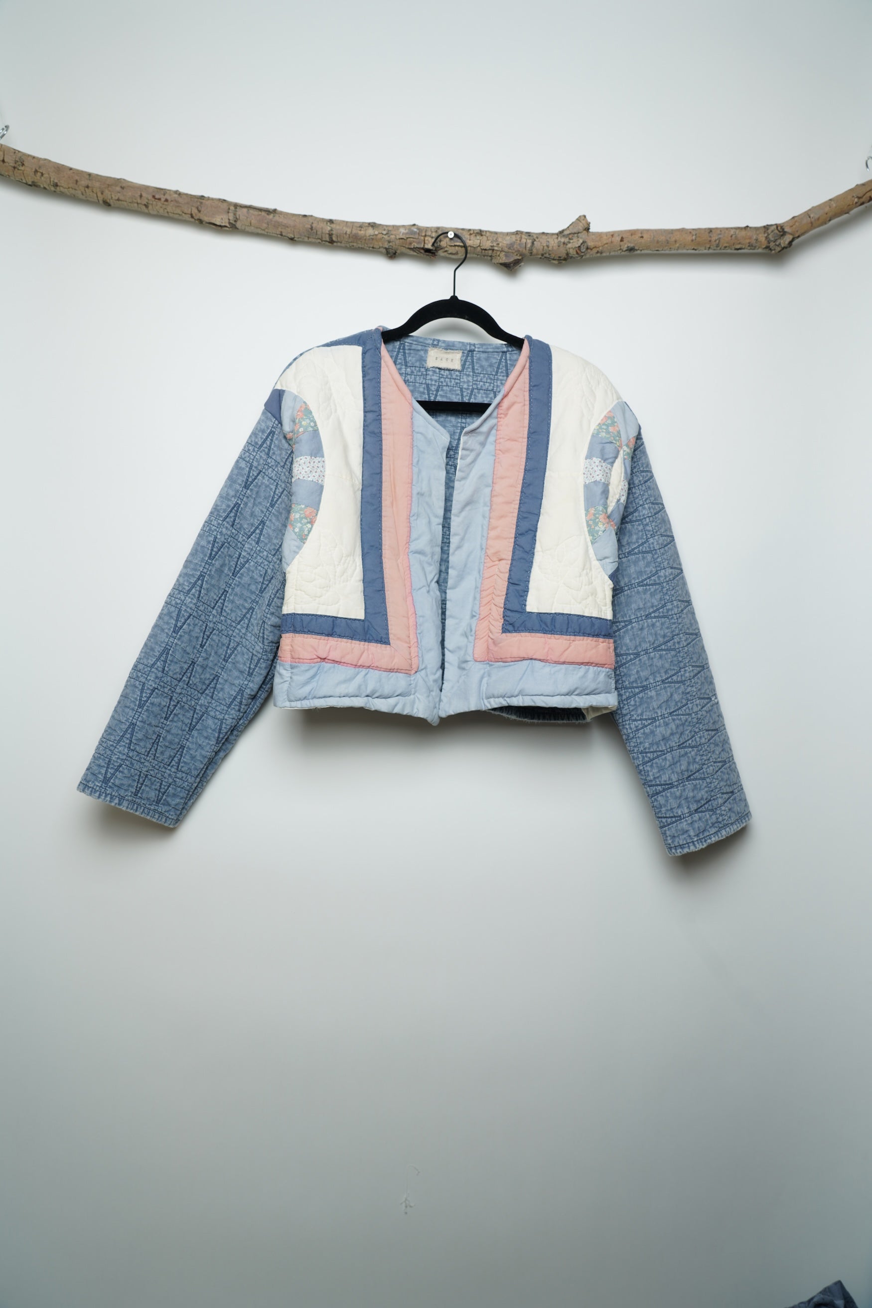 Blue Shoulders Cropped Jacket