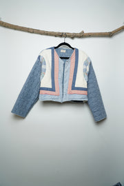 Blue Shoulders Cropped Jacket