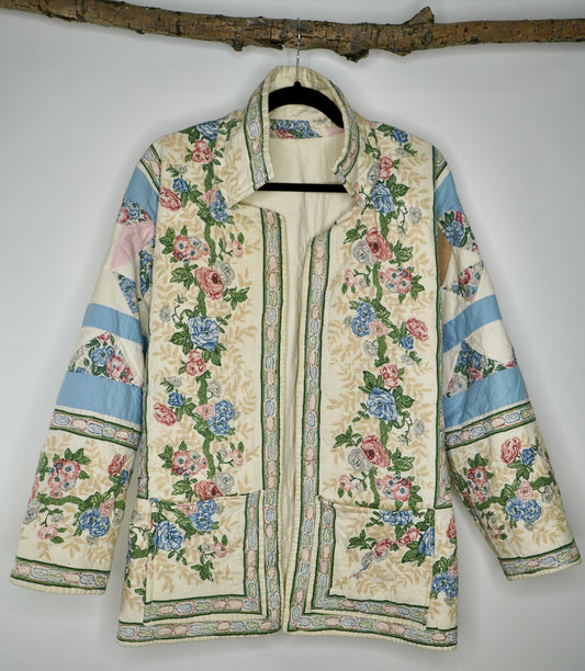 Blue & Cream Floral Jacket