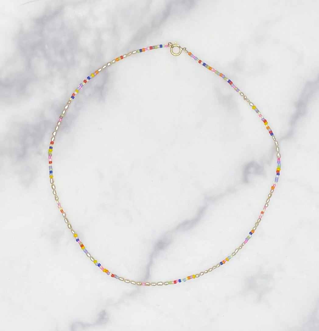 Pastel Pearls Choker Necklace