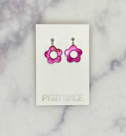 Pink Flower Power Earrings