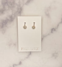 Load image into Gallery viewer, Pearl Droplet Studs
