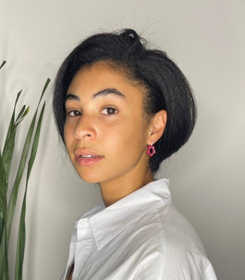 Pink Flower Power Earrings