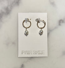 Load image into Gallery viewer, Pearl Drop Hoops

