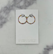 Up-Cycled Light Pastel Hoop Earrings