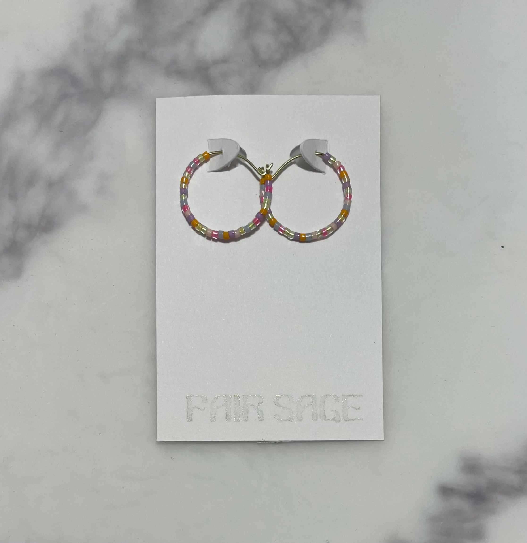 Up-Cycled Light Pastel Hoop Earrings