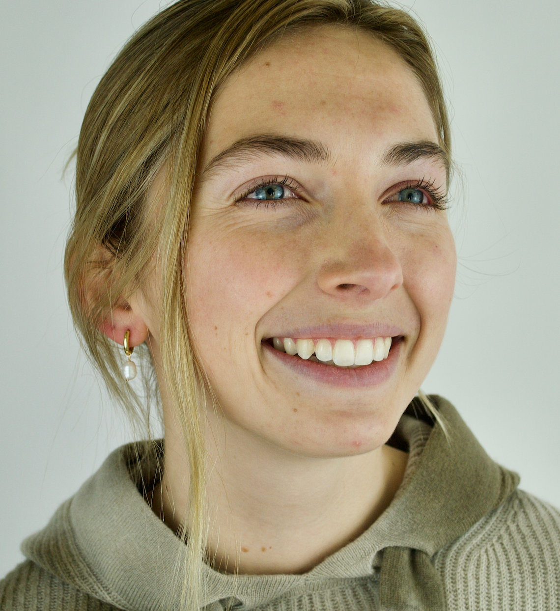 Pearl Drop Hoop Earrings