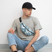 Blue Eggy Floral Fanny Pack