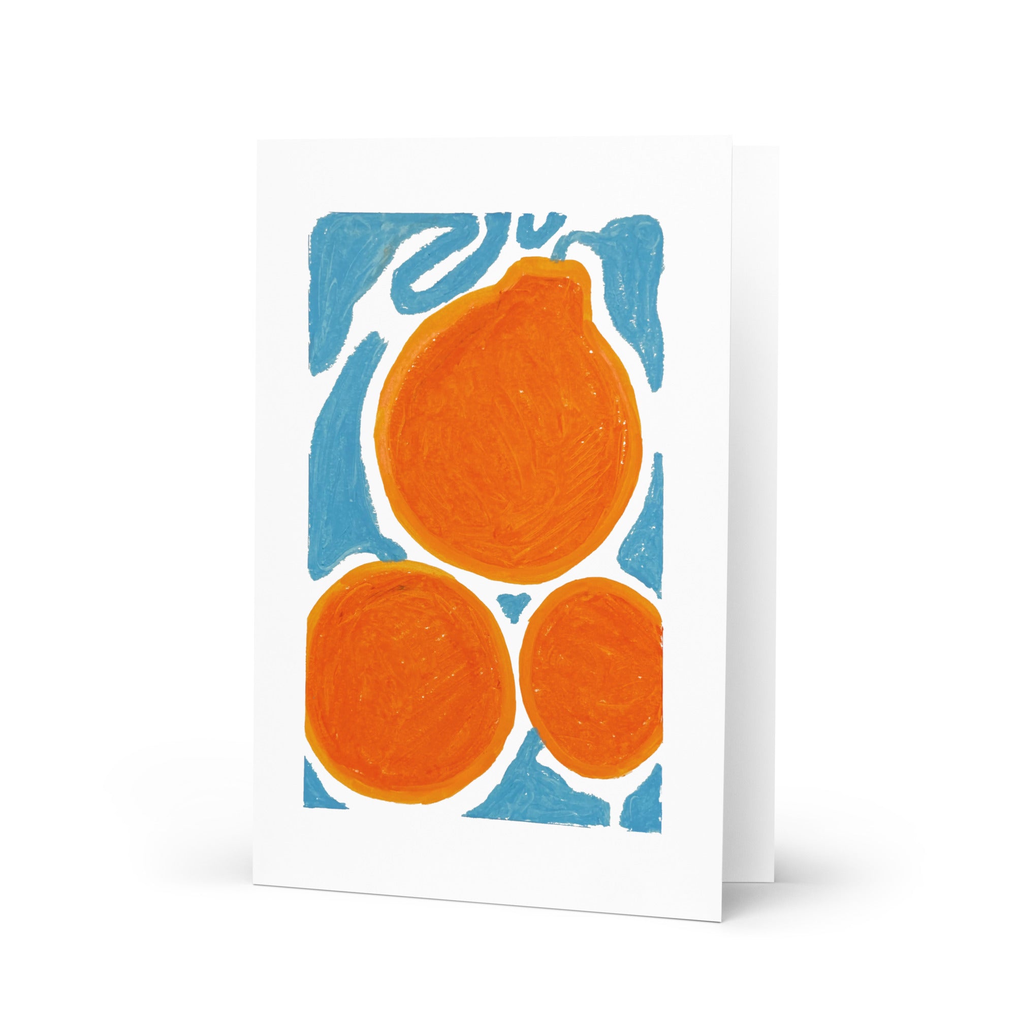 Orange Tangerine Clementine Blank Greeting Card